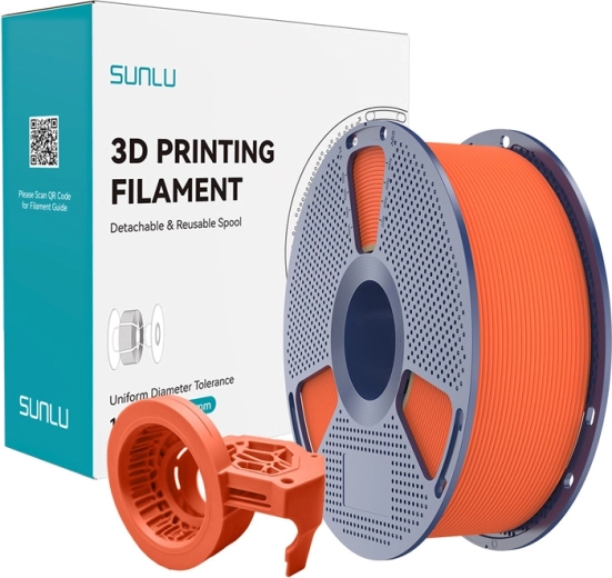 Vysokorychlostní matný filament Sunlu PETG – Oranžová