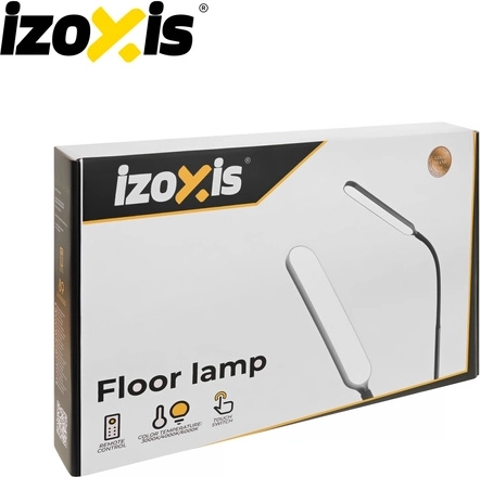 Stojací LED lampa Izoxis 180 cm černá s dálkovým ovládáním