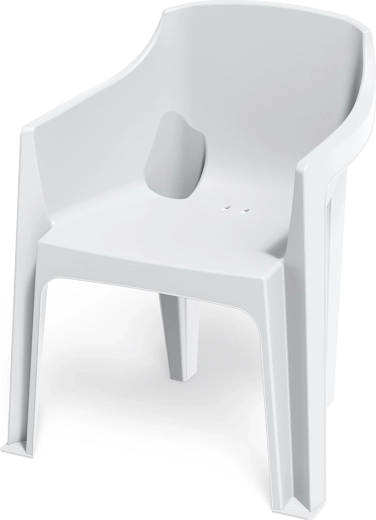 Židle s područkami Turino bílá