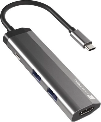 ultratenký usb-c multiport NATEC Fowler Slim s hdmi 4k a pd