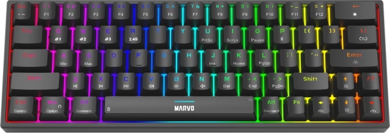 Hot-swap spínače a RGB podsvícení