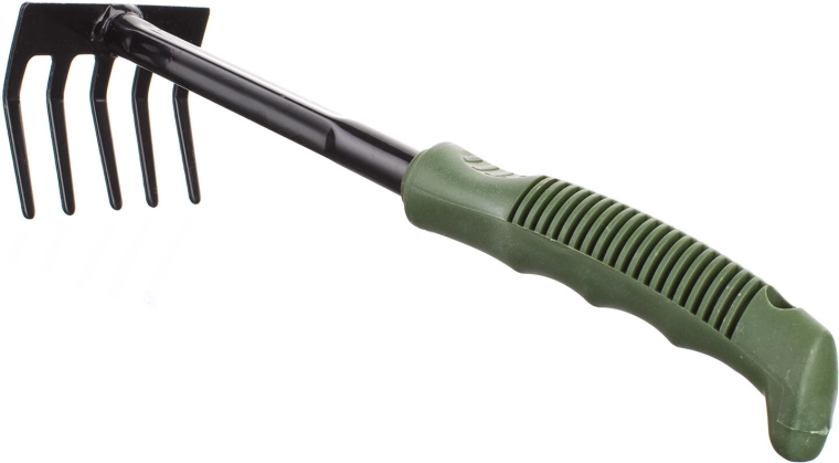 Ruční zahradní hrabičky s 5 hroty a ergonomickou rukojetí 28 cm