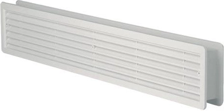 Dveřní větrací mřížka plastová 500 × 90 mm, bílá (2 ks)