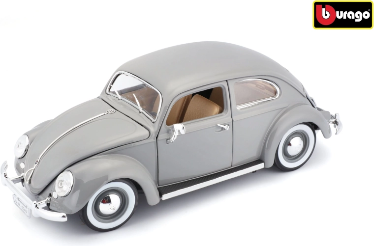 Model auta Volkswagen Käfer-Beetle 1955 šedý 1:18