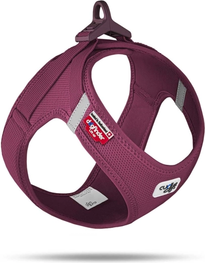 Postroj pro psy Curli air-mesh ruby se sponou, velikost 3XS (1,5–3 kg)
