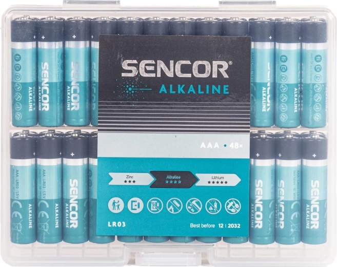 Alkalická baterie Sencor AAA LR03 - 1 kus