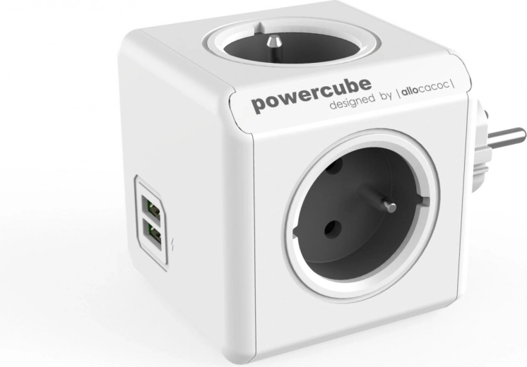 Rozbočovač zásuvek PowerCube Original USB, šedý