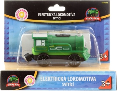 Vláčky Max elektrická lokomotiva zelená