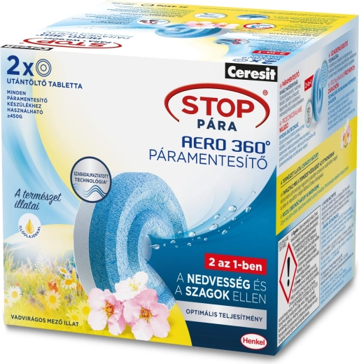 Náhradní tablety Ceresit Stop vlhkosti Aero 360° Květinová louka 2× 450 g