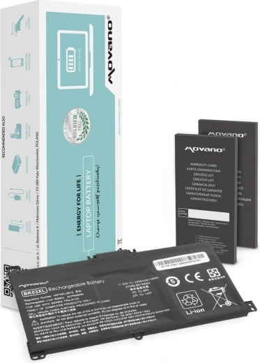Movano baterie BK03XL pro HP Pavilion x360 14-ba 3400 mAh 39 Wh