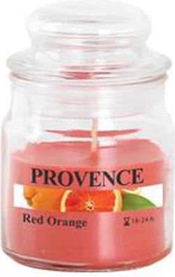 Aromatická svíčka ve skle s víčkem červený pomeranč 70 g