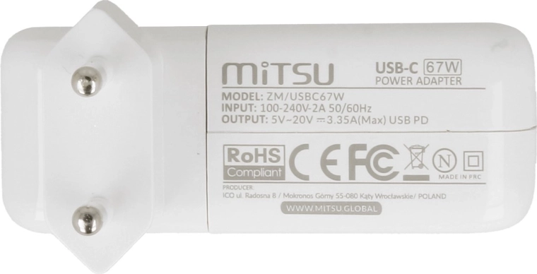 USB‑C Power Delivery s výkonem 67 W