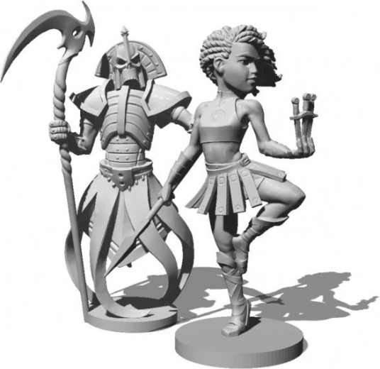 Osm detailních miniatur s podstavci