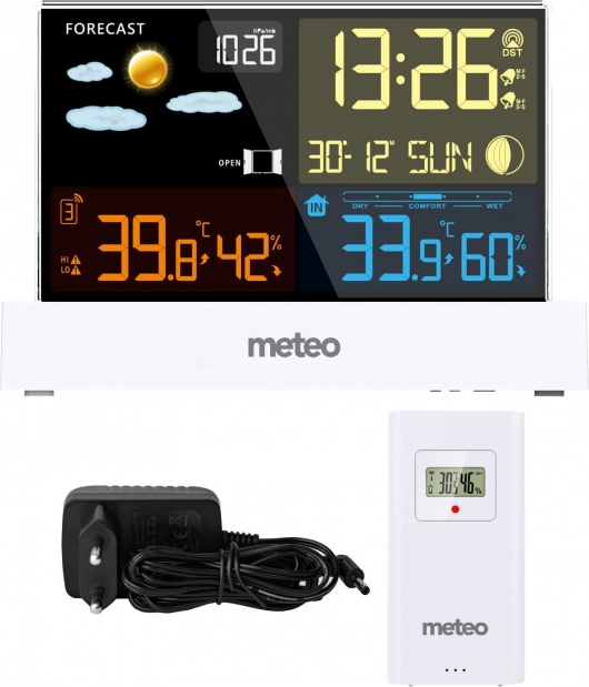 Meteo SP110B bezdrátová meteorologická stanice s DCF, bílá