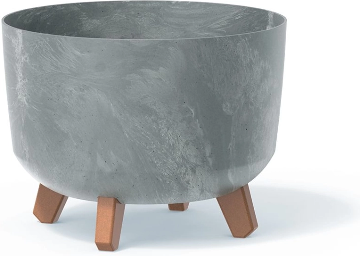 Květináč s betonovým efektem 29 cm šedý GRACIA