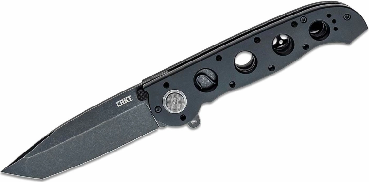 CRKT M16-04DB Tanto kapesní nůž 9,9 cm, Black Stonewash, černý hliník