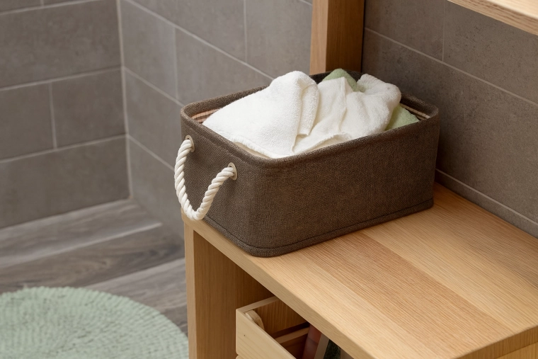 Ideální do koupelny na ručníky a kosmetiku