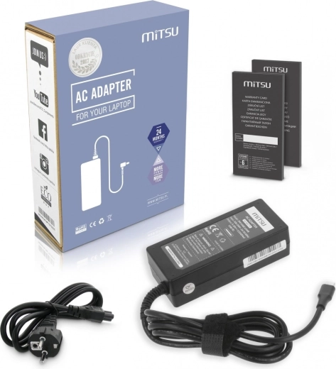 Mitsu napájecí adaptér k notebooku 65 W USB-C (USB Power Delivery)