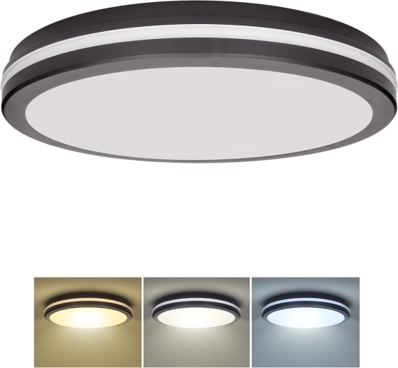 Solight LED stropní svítidlo Gari 44 W 3960 lm 3CCT IP65 černé