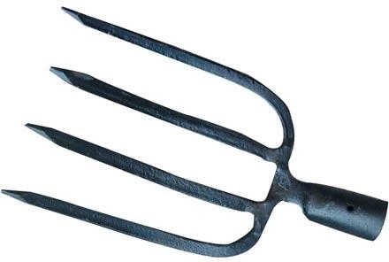 Rycí kované vidle se 4 hroty bez násady