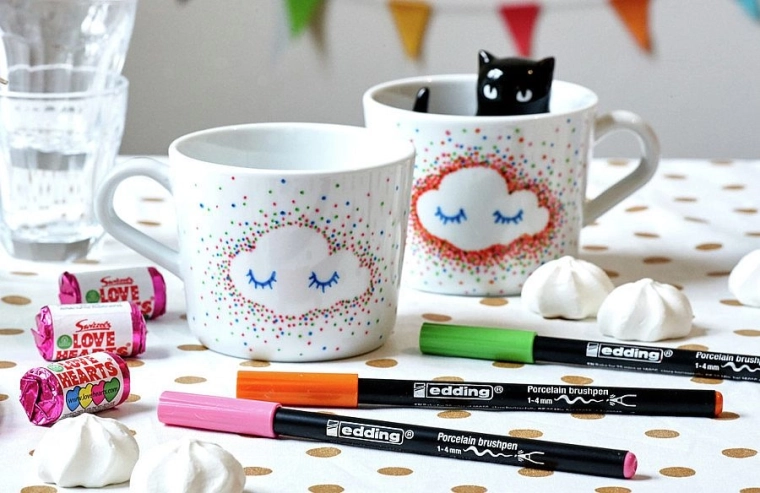 Kreativní dekor na hrncích, talířích a skleněných dózách