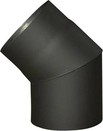 Kouřové koleno 180 mm 45° černé, tloušťka 1,5 mm