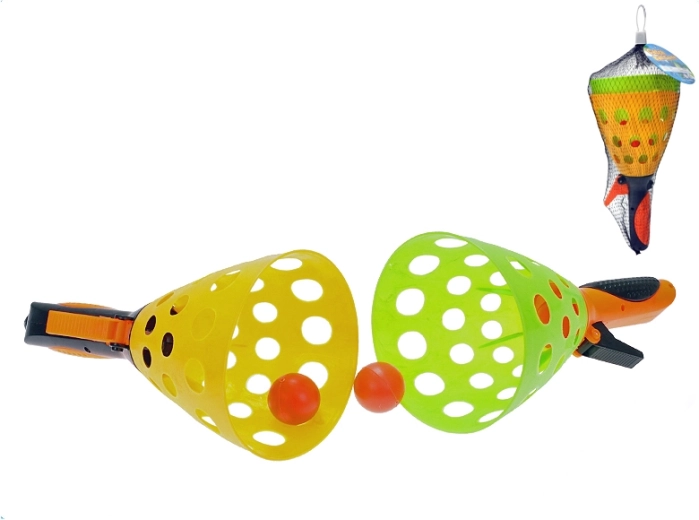 Catchball set 25 cm – 2 košíky a míčky v síťce