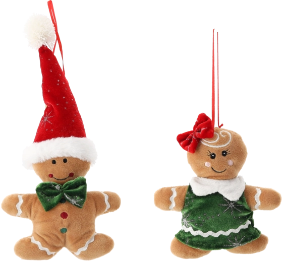 Vánoční figurka perníčkový chlapec a dívka 27 cm