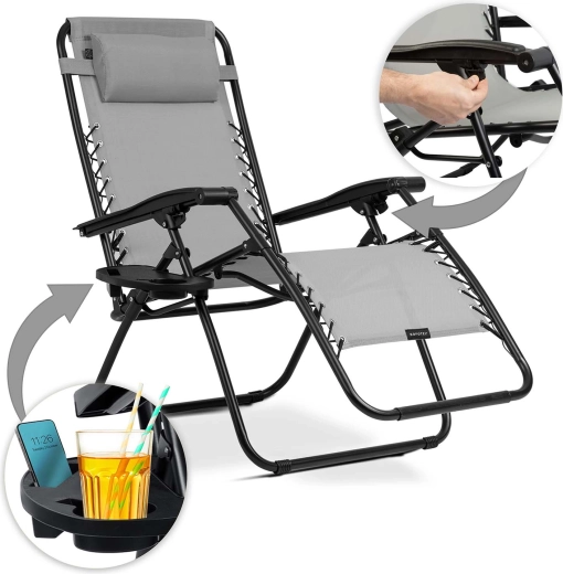 Praktický boční stolek a uzamčení polohy