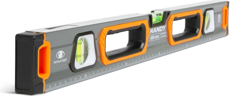 Magnetická hliníková vodováha se zrcadlovou libelou 600 mm