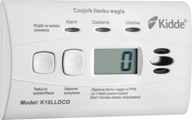Detektor oxidu uhelnatého s displejem Kidde