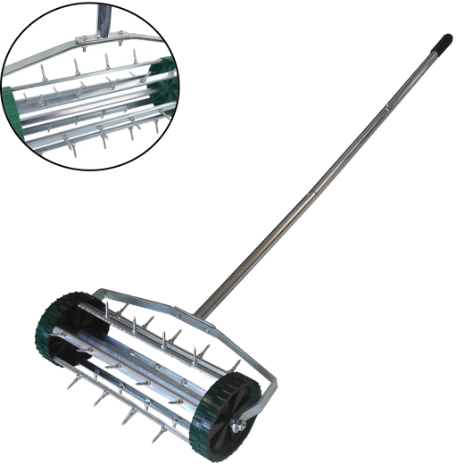 Ruční provzdušňovač trávníku s kolečky 148 cm - 1 kus