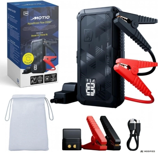 3MK Motio HyperBoost Flow přenosný startovací zdroj 1500 A s powerbankou