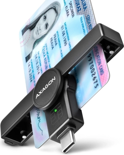 Kapesní čtečka karet AXAGON PocketReader USB-C