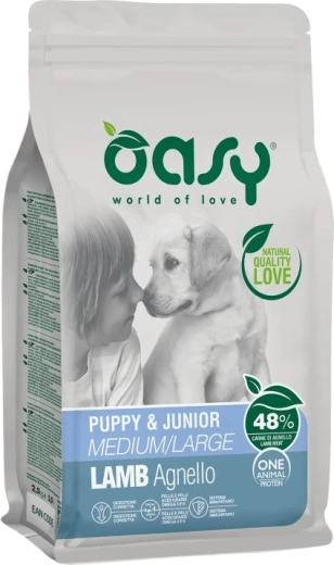 Oasy One Animal Protein granule pro štěňata středních a velkých plemen jehně 2,5 kg