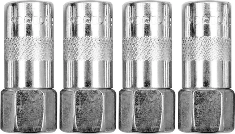 Koncovky pro mazací lis, 4čelisťové, sada 4 ks