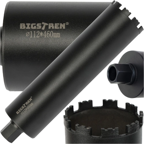 Diamantová korunková fréza BIGSTREN 112 × 460 mm, závit 1.1/4 UNC