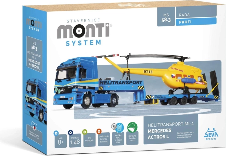 SEVA Monti System Helitransport MI-2 Mercedes Actros L stavebnice