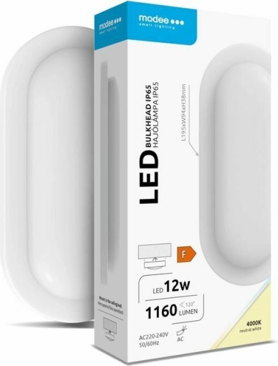 Oválné LED nástěnné/stropní svítidlo Modee Bulkhead 12 W 4000 K 1160 lm, bílé