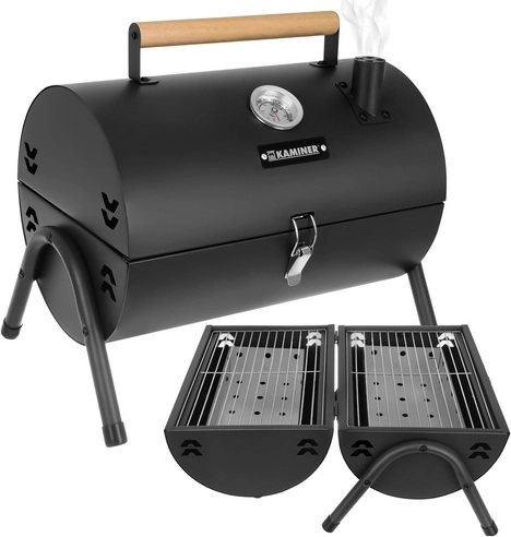 Dva rošty a dvě vaničky pro rovnoměrné teplo