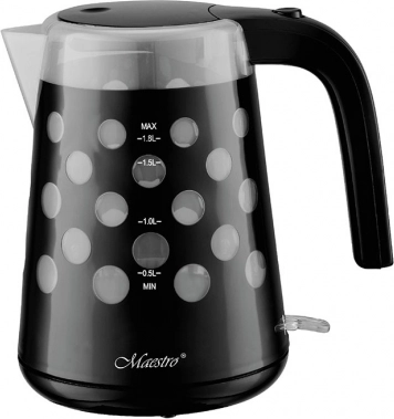 Elektrická konvice Maestro KROPKY 1,7L 2200W, černá