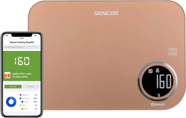 Chytrá kuchyňská váha Sencor s Bluetooth