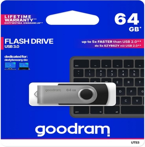 Pendrive GOODRAM Twister 64GB USB 3.0 modrý