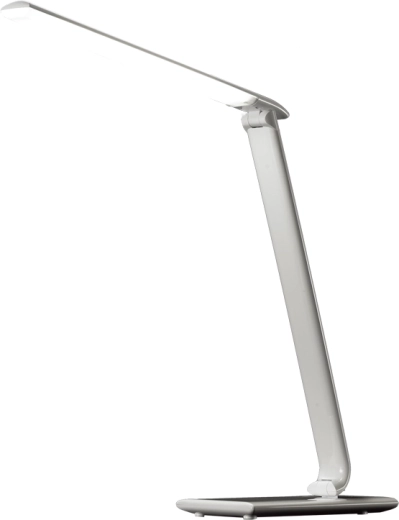 Solight stmívatelná LED stolní lampička s volbou teploty světla a USB, bílý lesk