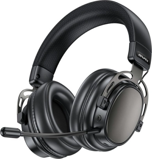 Bezdrátová náhlavní sluchátka AWEI AT36 Bluetooth 5.4 s mikrofonem černá