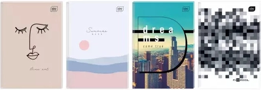 Sešit A4 96 listů, mix designů