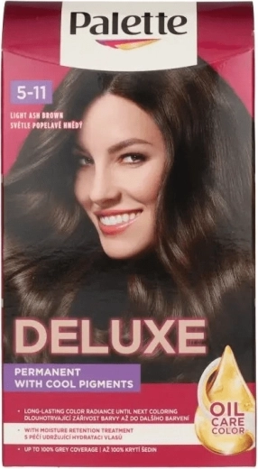 Palette Deluxe 5-11 světlá popelavě hnědá barva na vlasy 50 ml