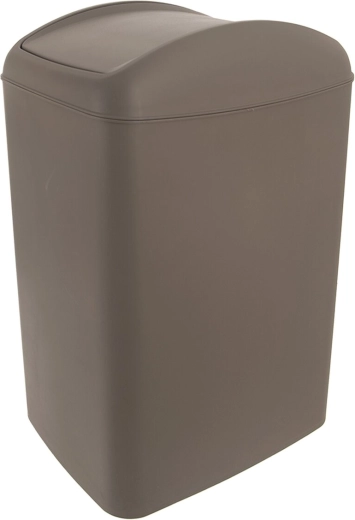Odpadkový koš Waste s výklopným víkem 40 l, hnědý