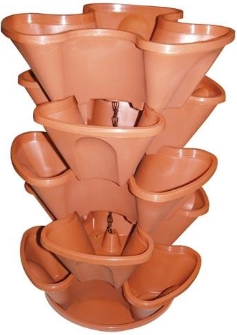 Závěsná kaskádová květinová sestava 5dílná, průměr 35 cm, mix barev