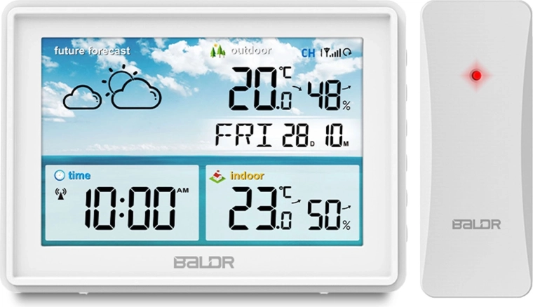 Předpověď na 12 hodin a přehledný barevný displej